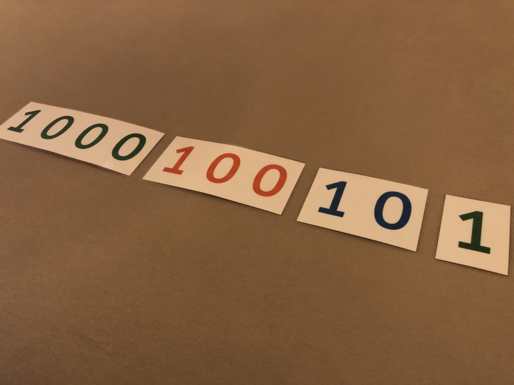 Zahlenbildung 1000-100-10-1 mit dem großen Kartensatz